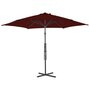 Voir la diapositive 3 : VIDAXL Parasol de jardin avec mat en acier rouge bordeaux 300x230 cm