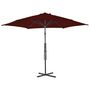 Voir la diapositive 3 : VIDAXL Parasol de jardin avec mat en acier rouge bordeaux 300x230 cm