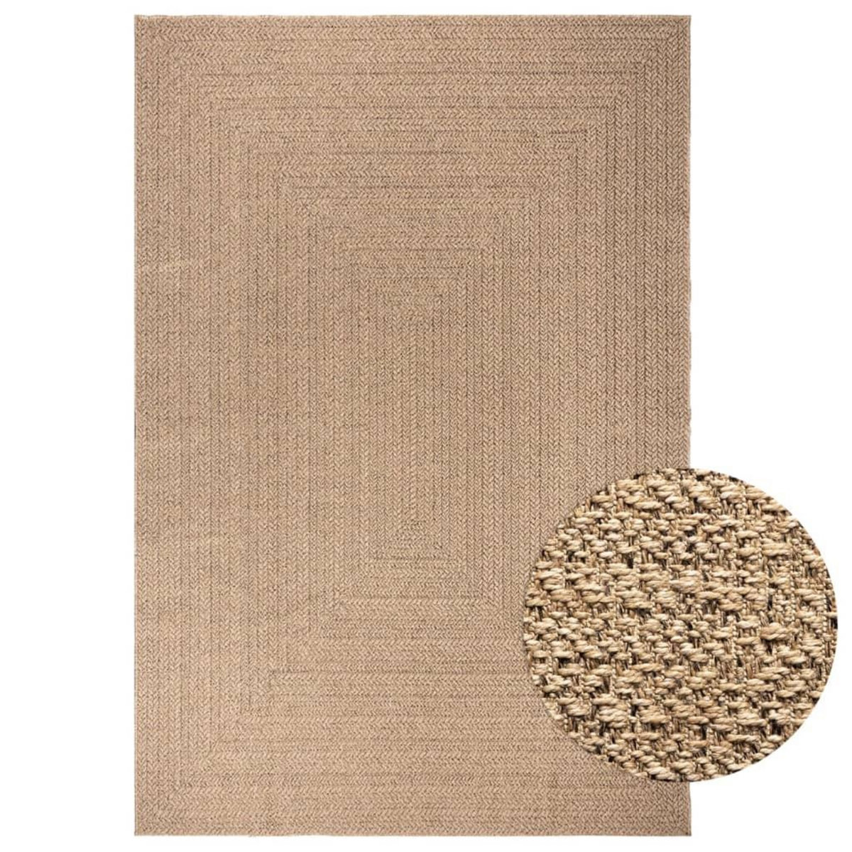 VIDAXL Tapis ZIZUR 200x290 cm aspect de jute interieur et exterieur