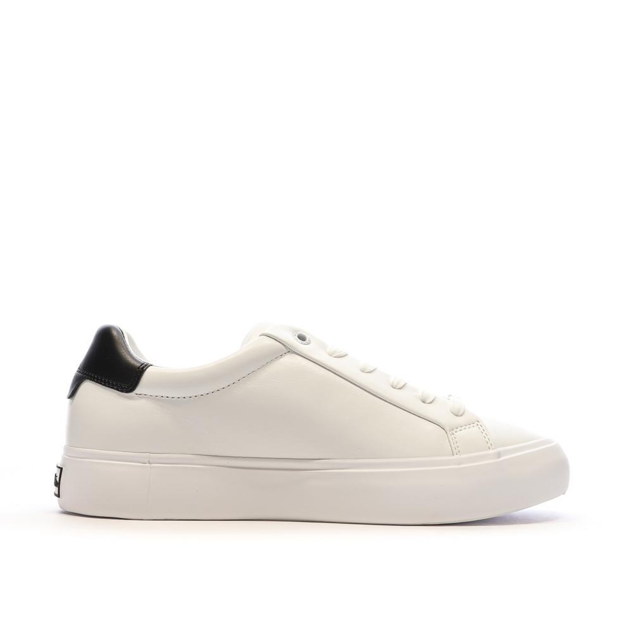 Voir la diapositive 2 : CALVIN KLEIN JEANS Baskets Blanches Femme Calvin Klein Jeans Vulcanized