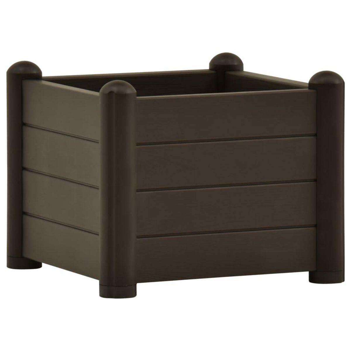 VIDAXL Lit sureleve de jardin PP Moka 43x43x35 cm