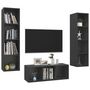 Voir la diapositive 3 : VIDAXL Ensemble de meubles TV 3 pcs Gris Bois d'ingenierie