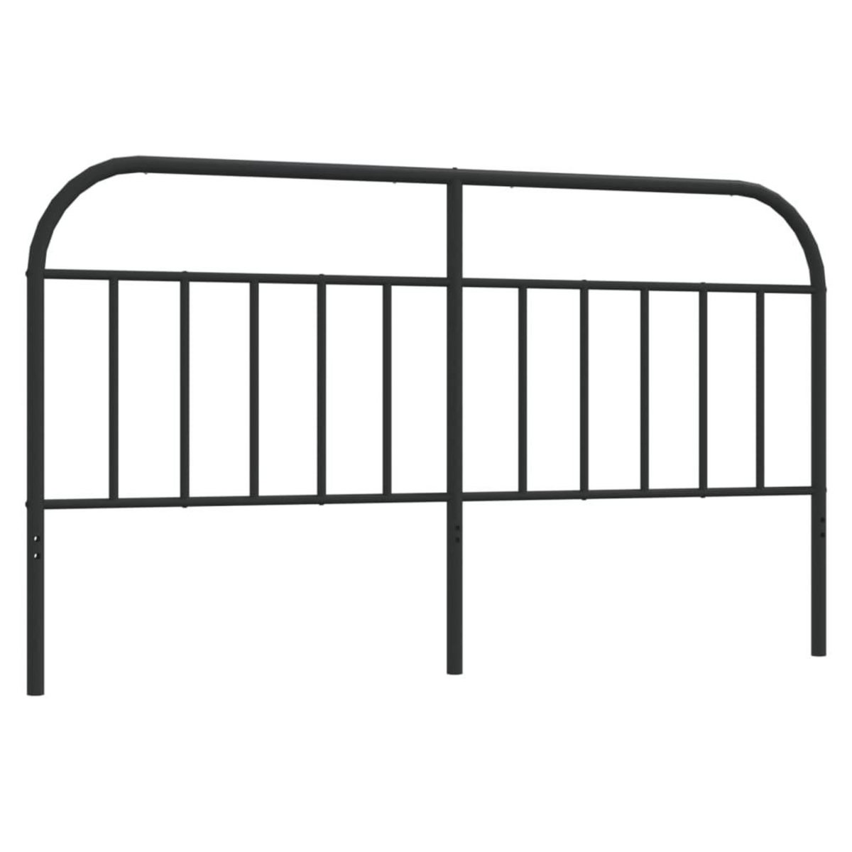 VIDAXL Tete de lit metal noir 160 cm