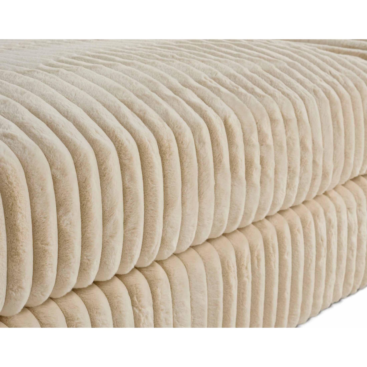 LISA DESIGN Jasper - canapé panoramique modulable - en fausse fourrure côtelée