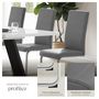 Voir la diapositive 4 : tectake Ensemble de chaises de salle à manger rembourré avec revêtement aspect cuir gris Lot de 2