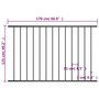 Voir la diapositive 5 : VIDAXL Panneau de cloture Acier enduit de poudre 1,7x1,25 m Noir