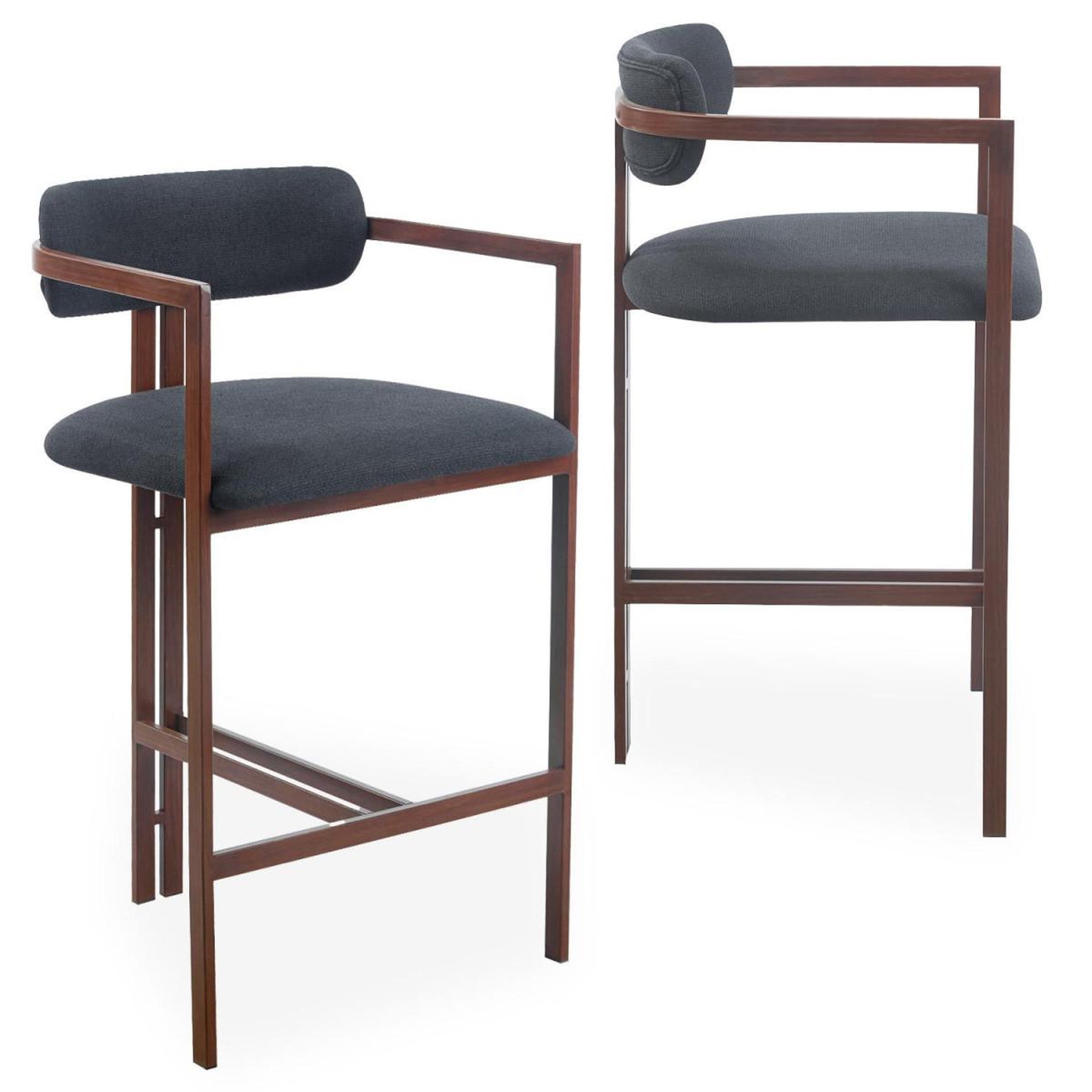 Paris Prix Lot de 2 chaises de bar design  galia  103cm anthracite