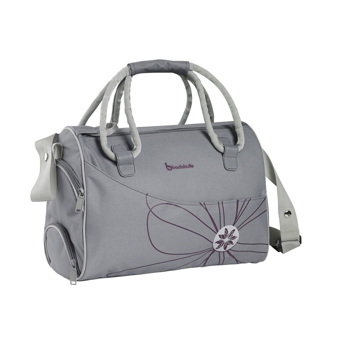 BADABULLE Sac langer Bowling Gris prune pas cher Auchan.fr