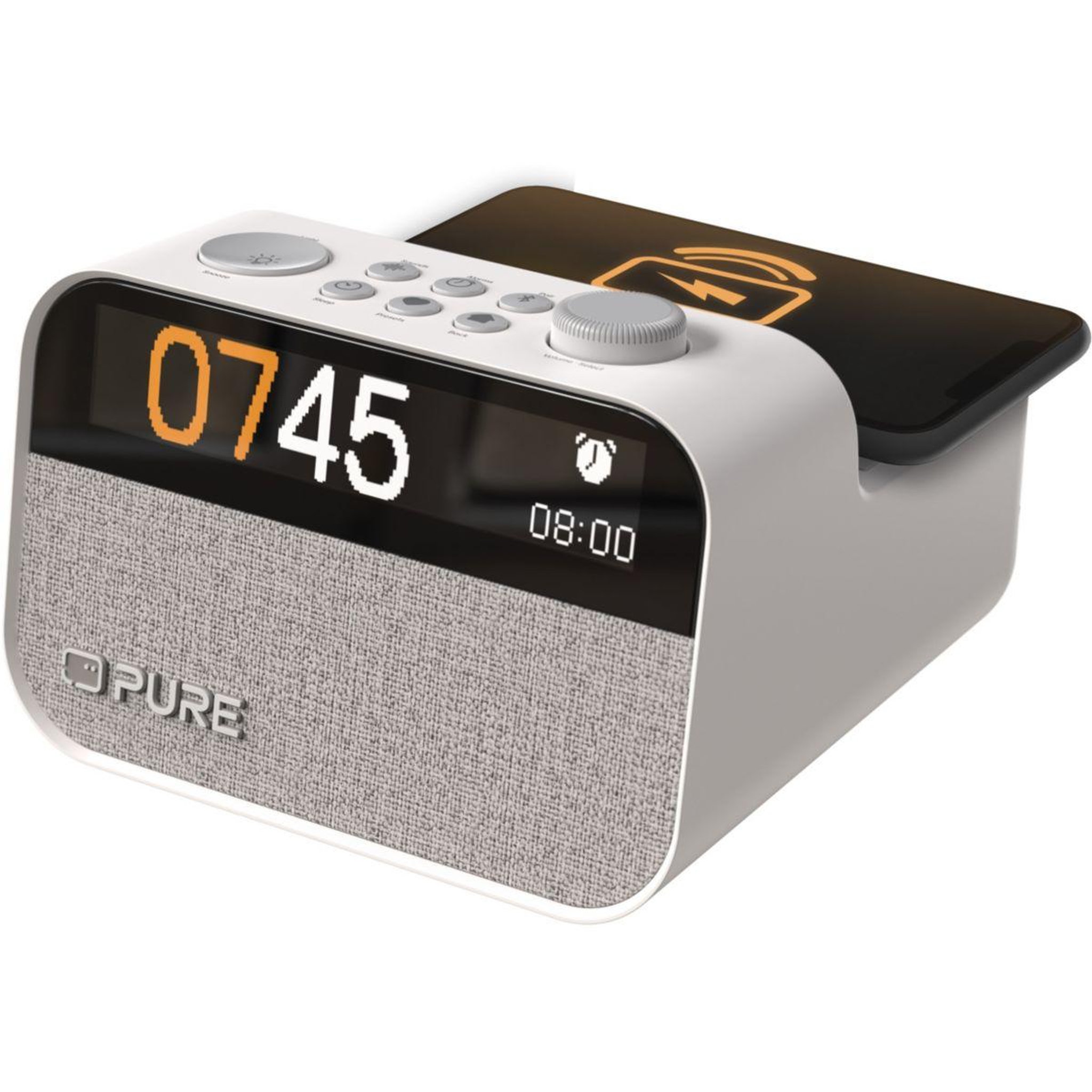 Voir la diapositive 3 : PURE Radio réveil Moment Charge Cotton White