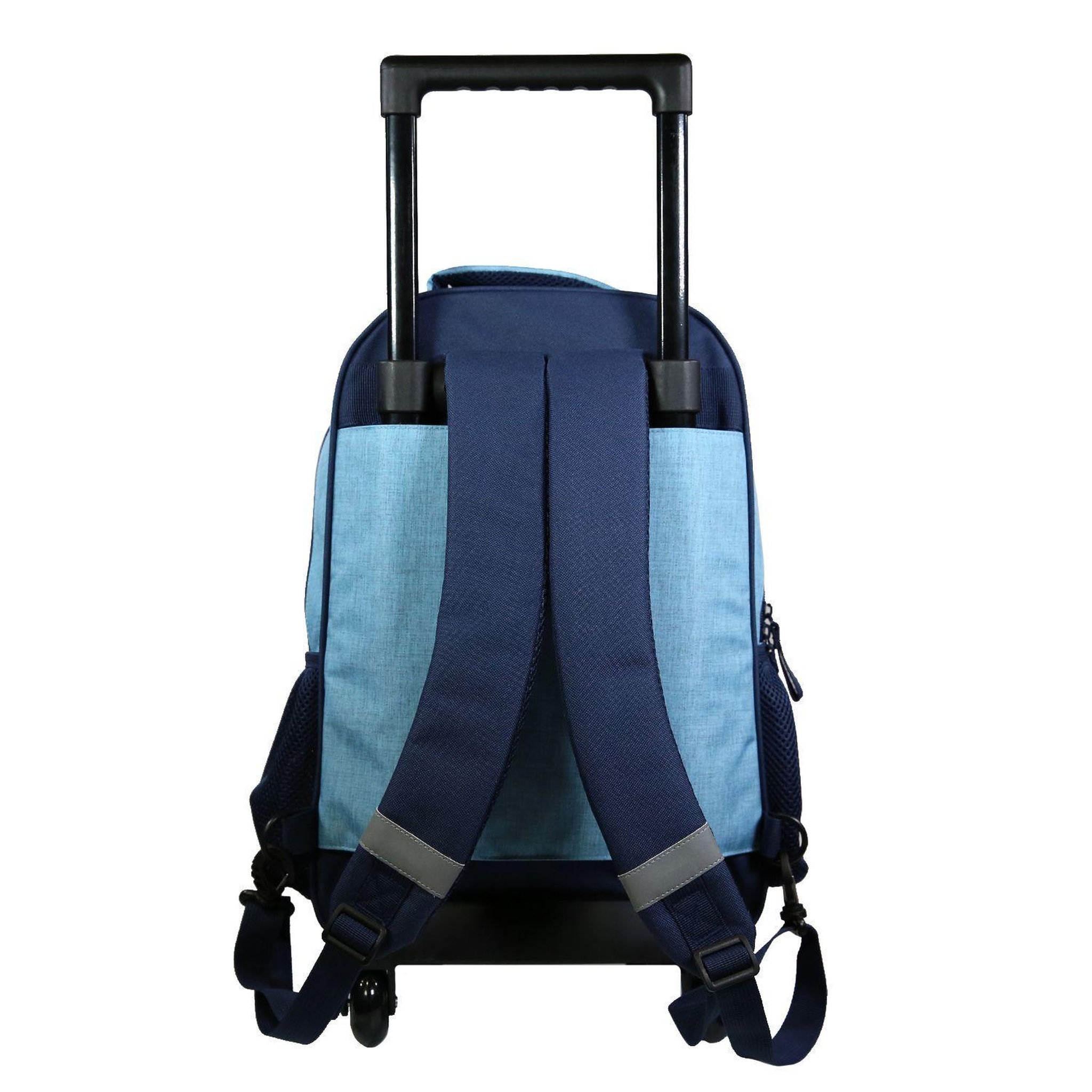 Voir la diapositive 4 : Bagtrotter BAGTROTTER Sac à dos à roulettes Poivre Blanc Robots Orange