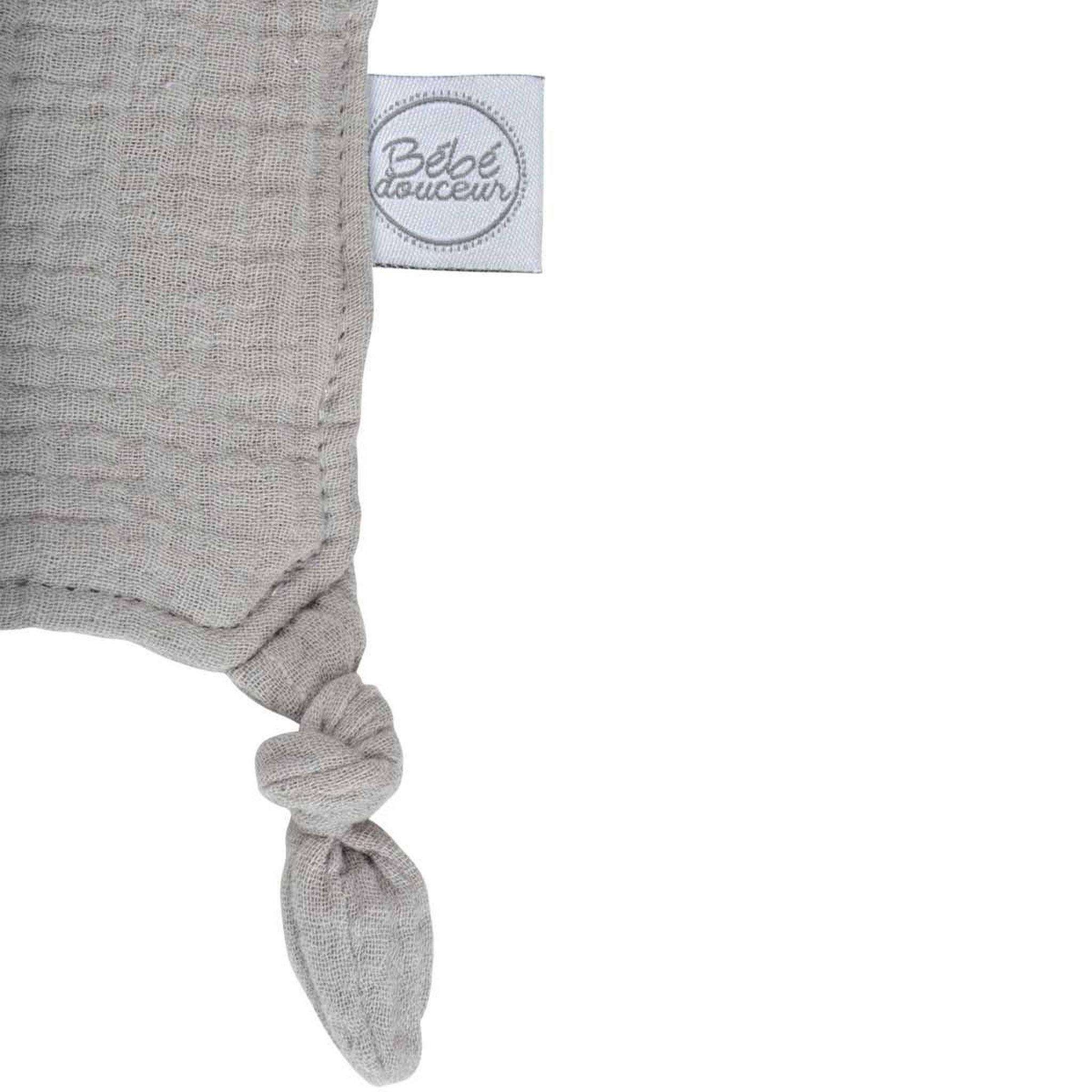 Voir la diapositive 3 : BEBE DOUCEUR Doudou mouchoir bébé  nuage  46cm gris