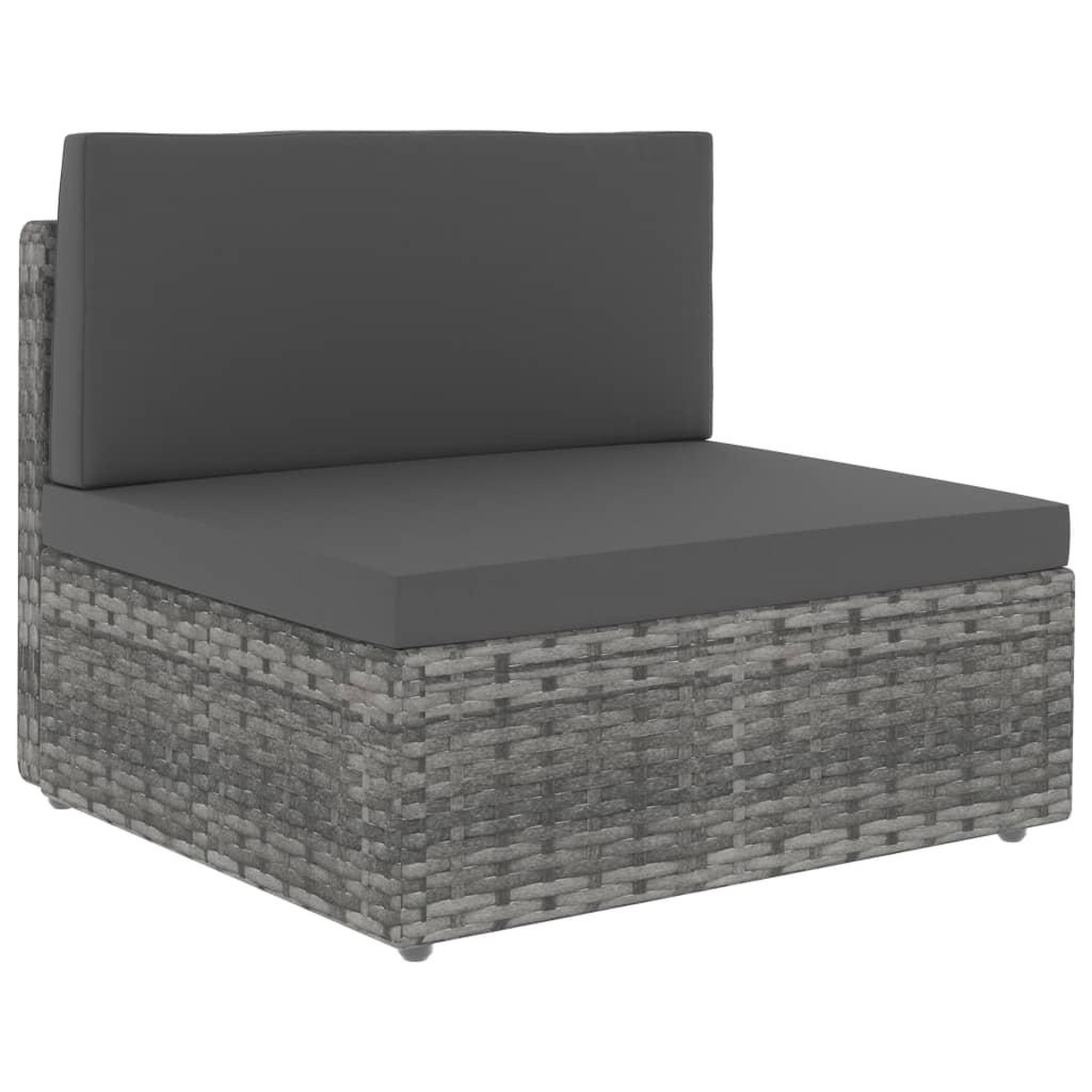 Voir la diapositive 5 : VIDAXL Salon de jardin 2 pcs Resine tressee Gris