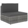 Voir la diapositive 5 : VIDAXL Salon de jardin 2 pcs Resine tressee Gris