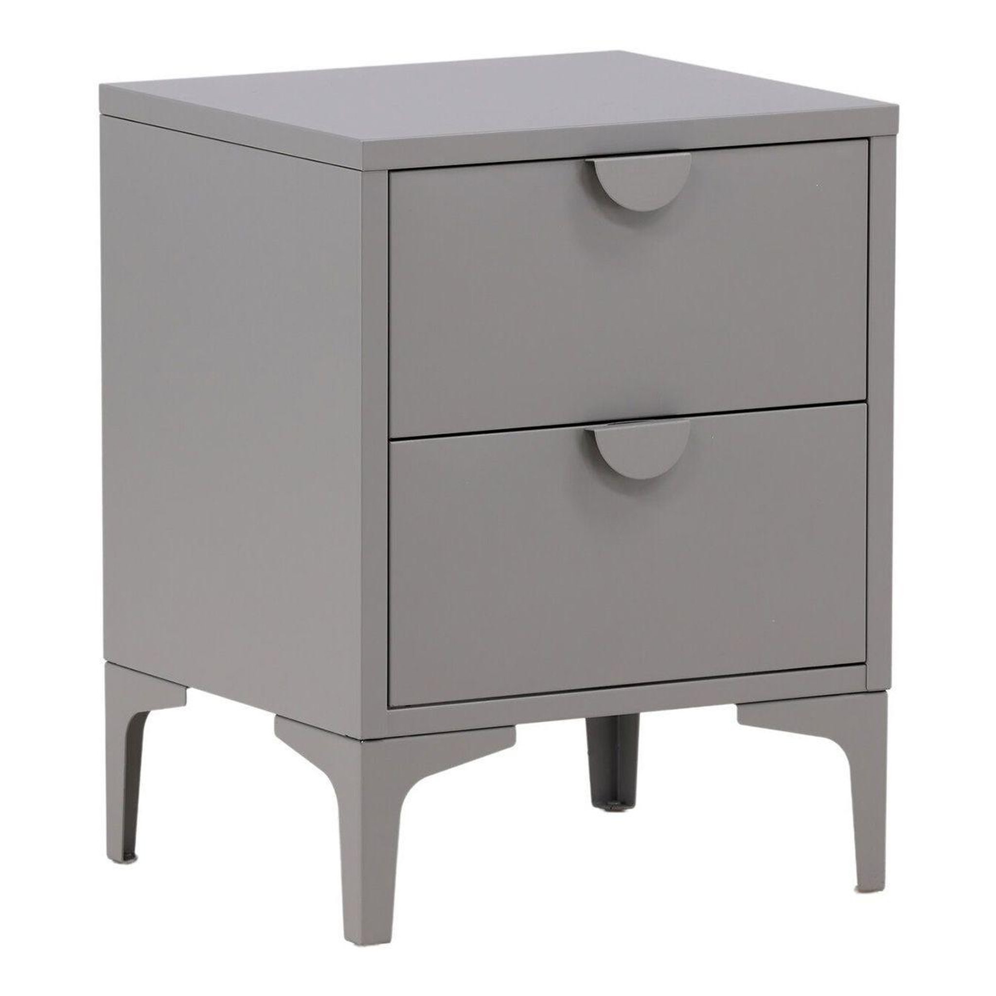 Paris Prix Table de chevet 2 tiroirs  piring  59cm gris clair