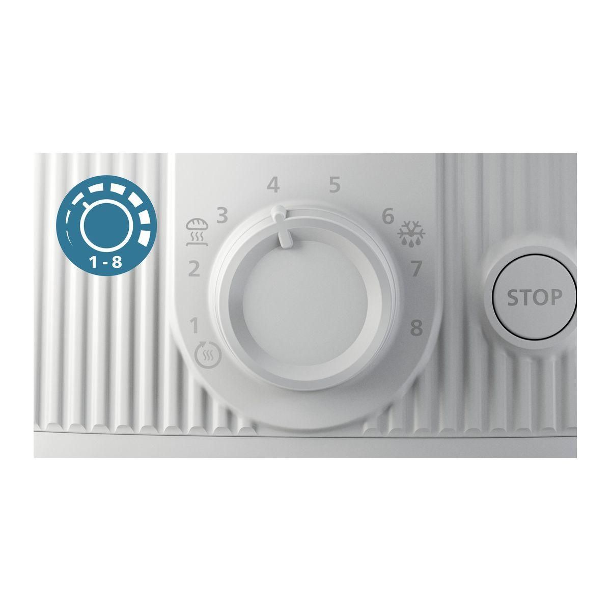 Philips Grille-pain HD2511/00 Toaster blanc Série 3000, 2 fentes, 900W