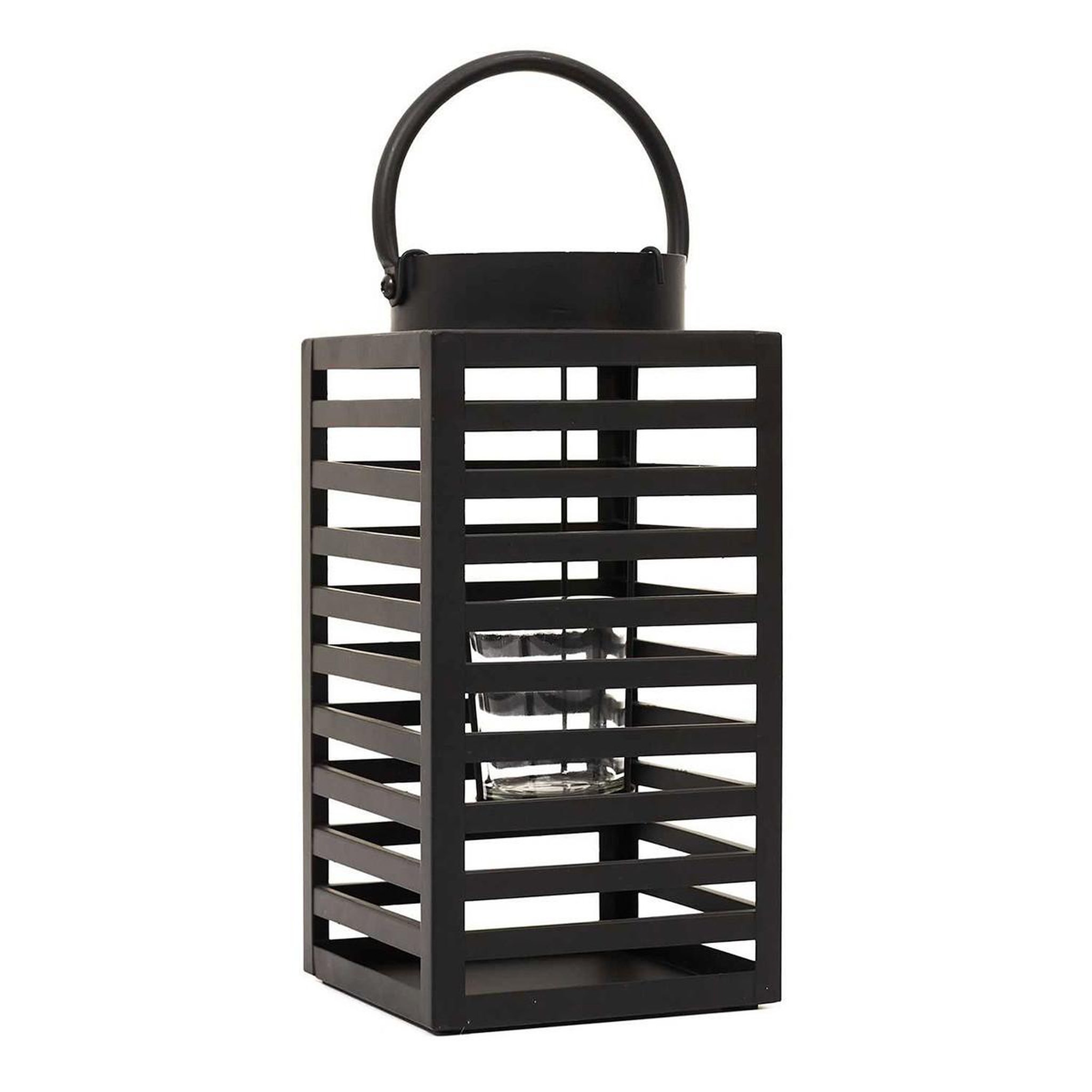 The Home Deco Factory Lanterne Design en Métal  Black Forest  24cm Noir