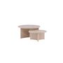Voir la diapositive 2 : Paris Prix Lot de 2 Tables Basses Design  Salto  85cm Naturel