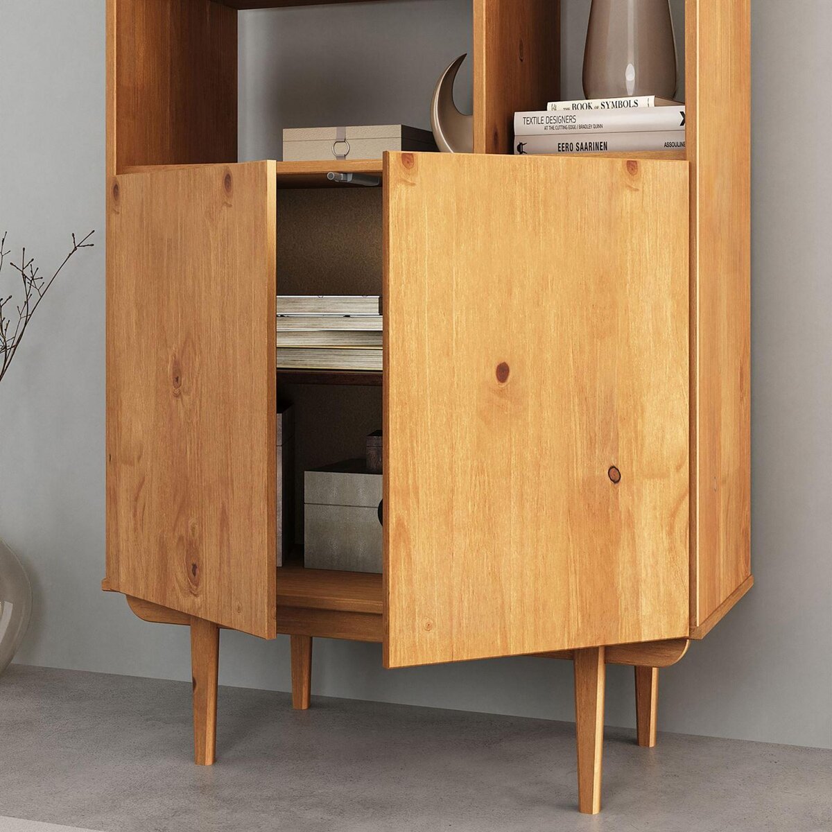 IDIMEX Buffet haut SIMONA H 133 cm en bois massif