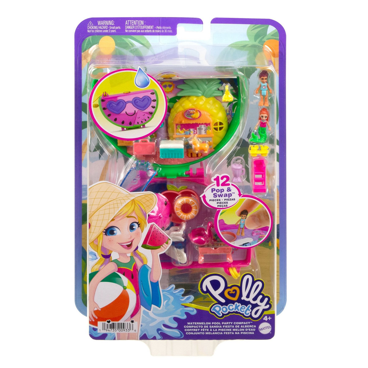 POLLY POCKET Mini poupée Polly Pocket - Coffret pastèque en fête