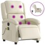 Voir la diapositive 2 : VIDAXL Fauteuil de massage inclinable électrique crème similicuir
