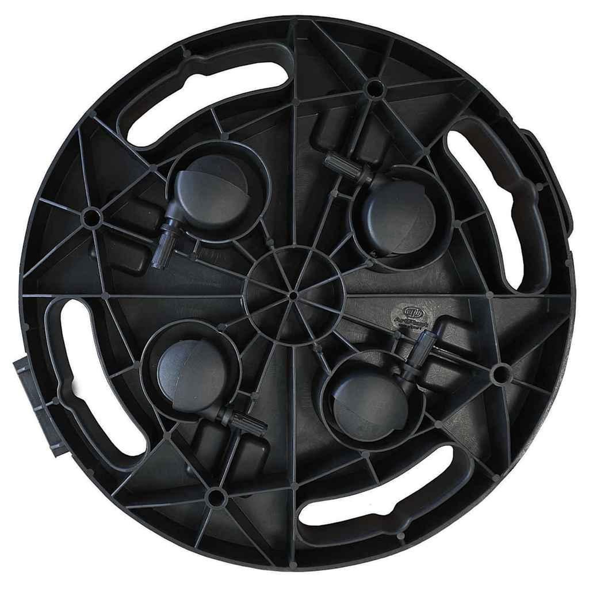 Voir la diapositive 5 : VIDAXL Chariots a plantes avec roues 2 pcs diametre 30 cm noir 170 kg