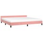 Voir la diapositive 3 : VIDAXL Cadre de lit et tete de lit sans matelas rose 200x200cm velours