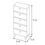 Voir la diapositive 6 : Paris Prix Chiffonnier Enfant  Like a Star  91cm Blanc & Beige