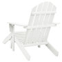 Voir la diapositive 4 : VIDAXL Chaise de jardin avec pouf Bois Blanc