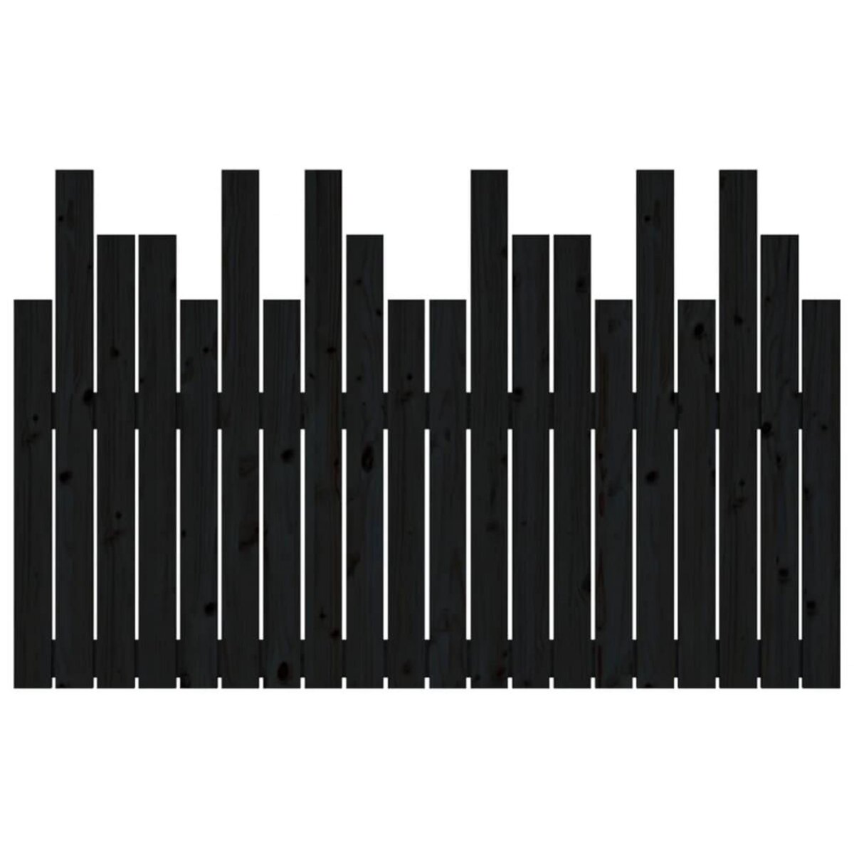 VIDAXL Tete de lit murale Noir 127,5x3x80 cm Bois massif de pin