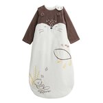 Petit Béguin Gigoteuse d'hiver en velours avec manches amovibles Cracotte. Coloris disponibles : Marron