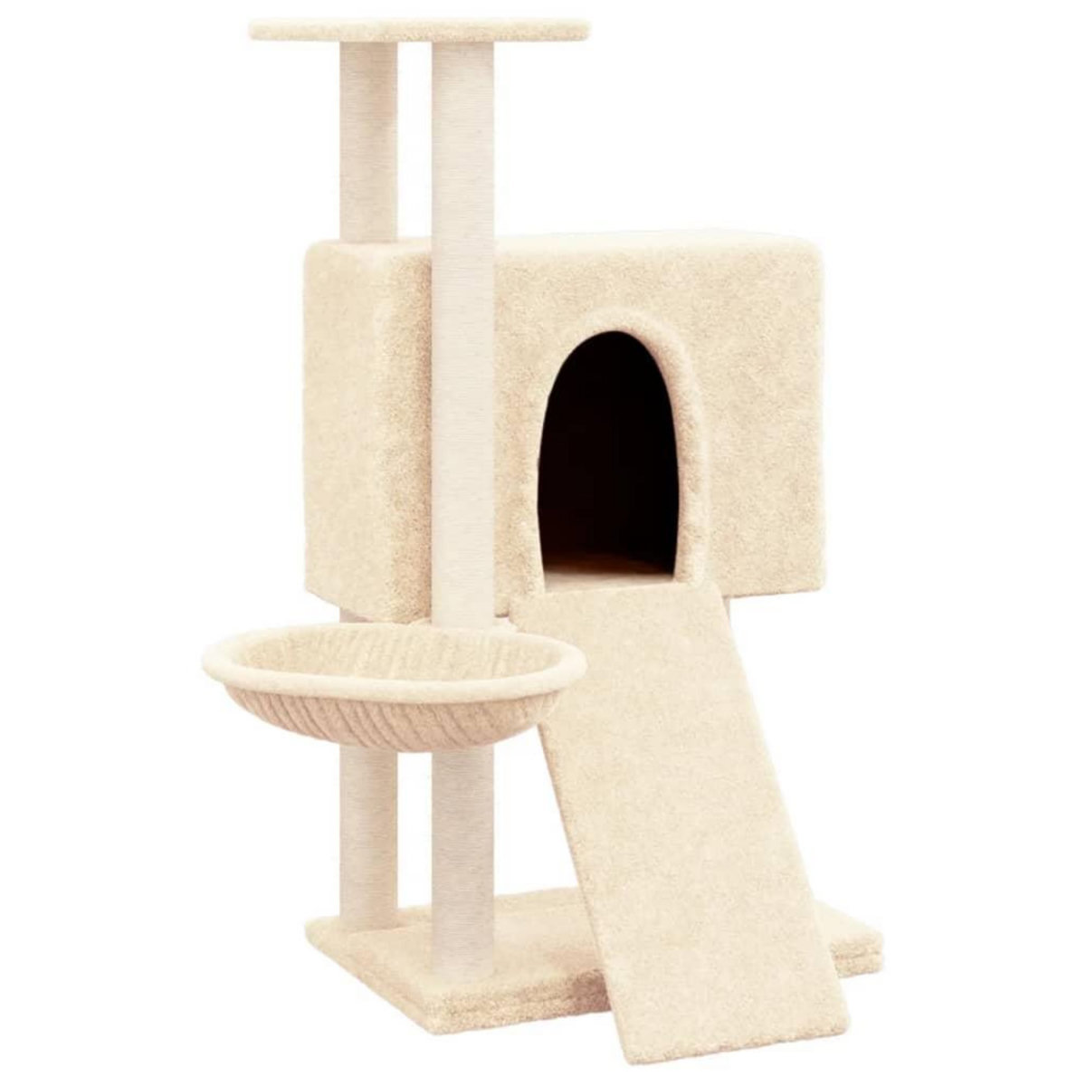 VIDAXL Arbre a chat avec griffoirs en sisal Creme 96 cm