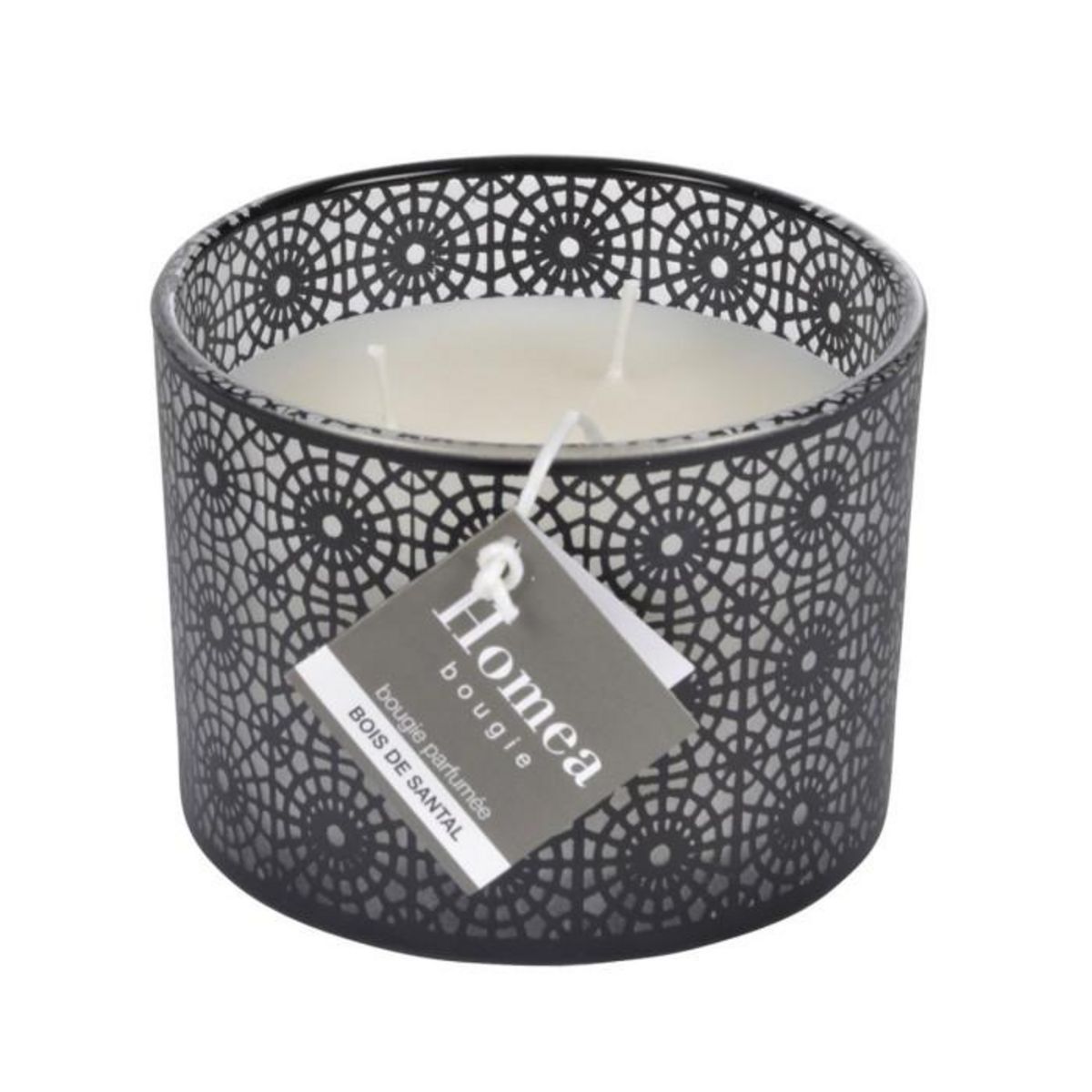 Paris Prix Bougie Parfumée 3 Mèches  Graphic Ethnic  11cm Noir