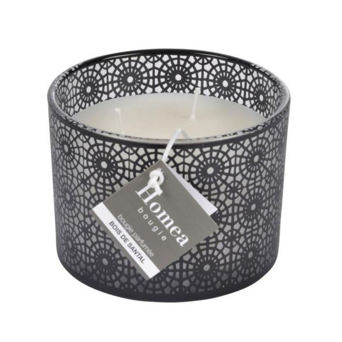 Paris Prix Bougie Parfumée 3 Mèches  Graphic Ethnic  11cm Noir