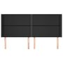 Voir la diapositive 3 : VIDAXL Tete de lit avec oreilles Noir 183x16x118/128 cm Similicuir