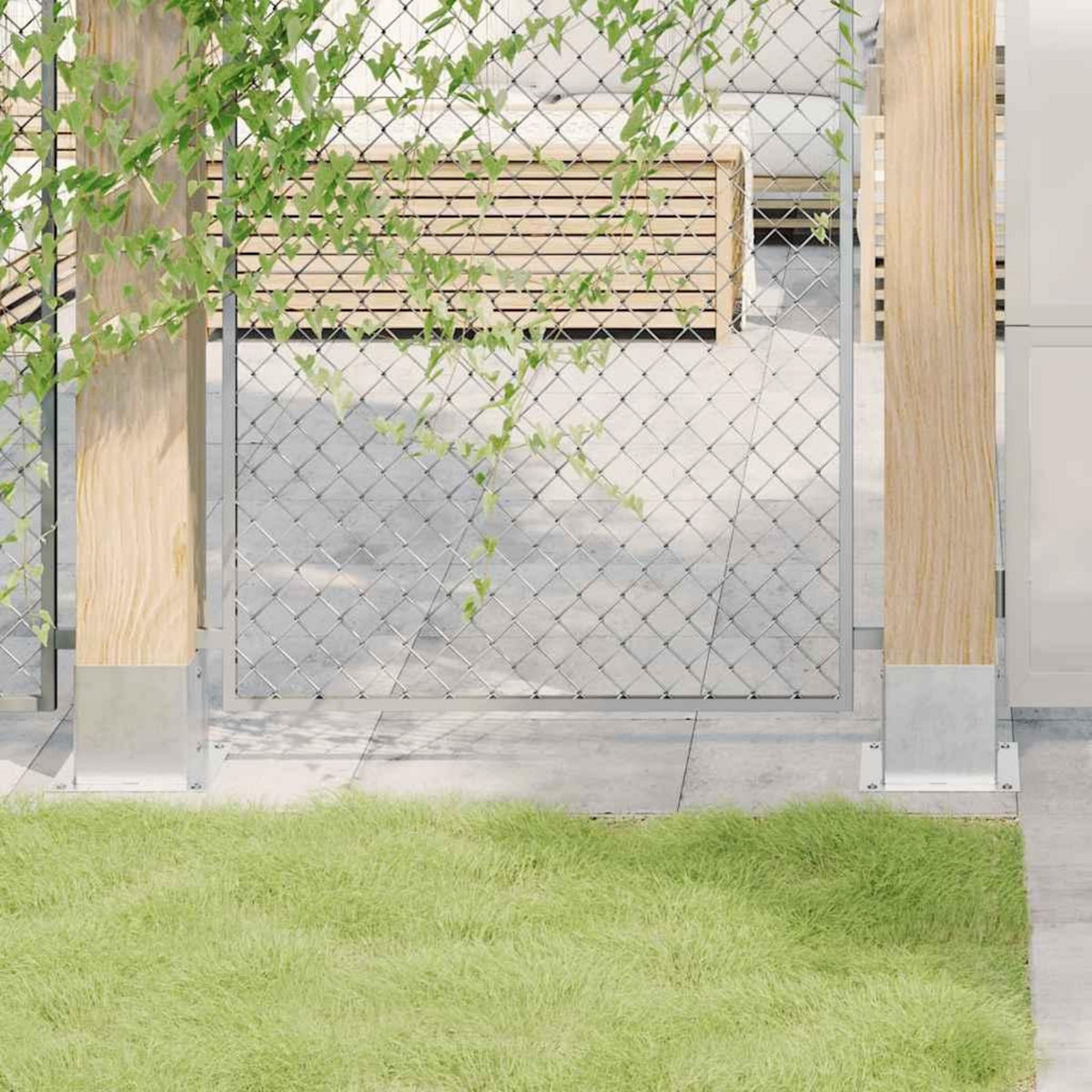 VIDAXL Bases de poteau carrees 12 pcs argent 141x141mm acier galvanise