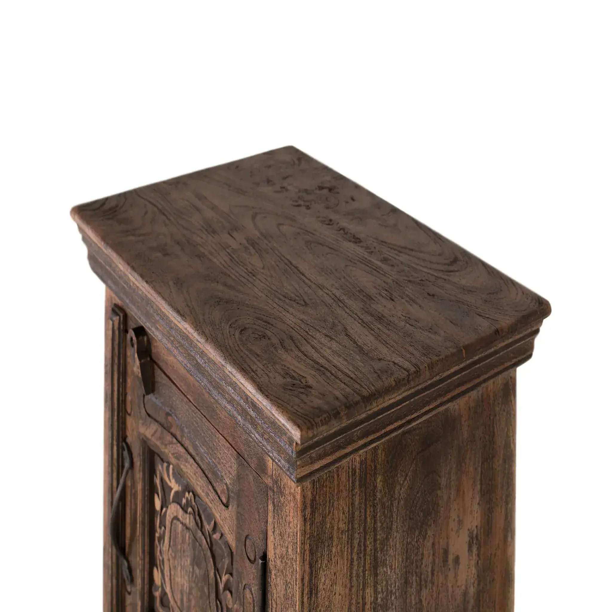 Voir la diapositive 4 : GINER Y COLOMER SL Table de chevet en bois de manguier 55 cm style rustique moderne