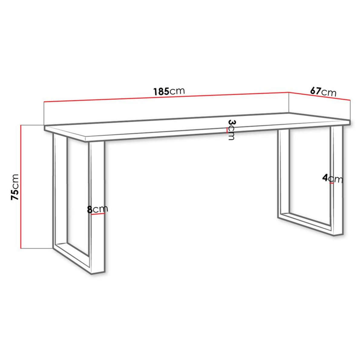 BEST MOBILIER Caronal - table à manger - aspect chêne clair et noir - 4 à 8 personnes