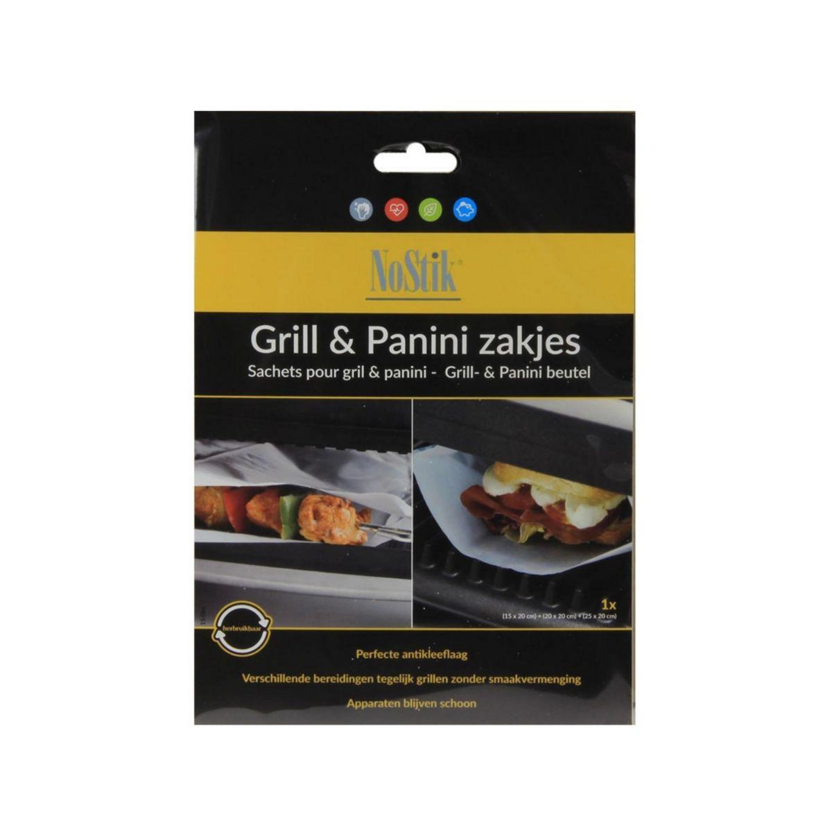 NOSTIK SET 3 SACS DE CUISSON PANINI