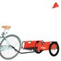Voir la diapositive 3 : VIDAXL Remorque de vélo orange tissu oxford et fer