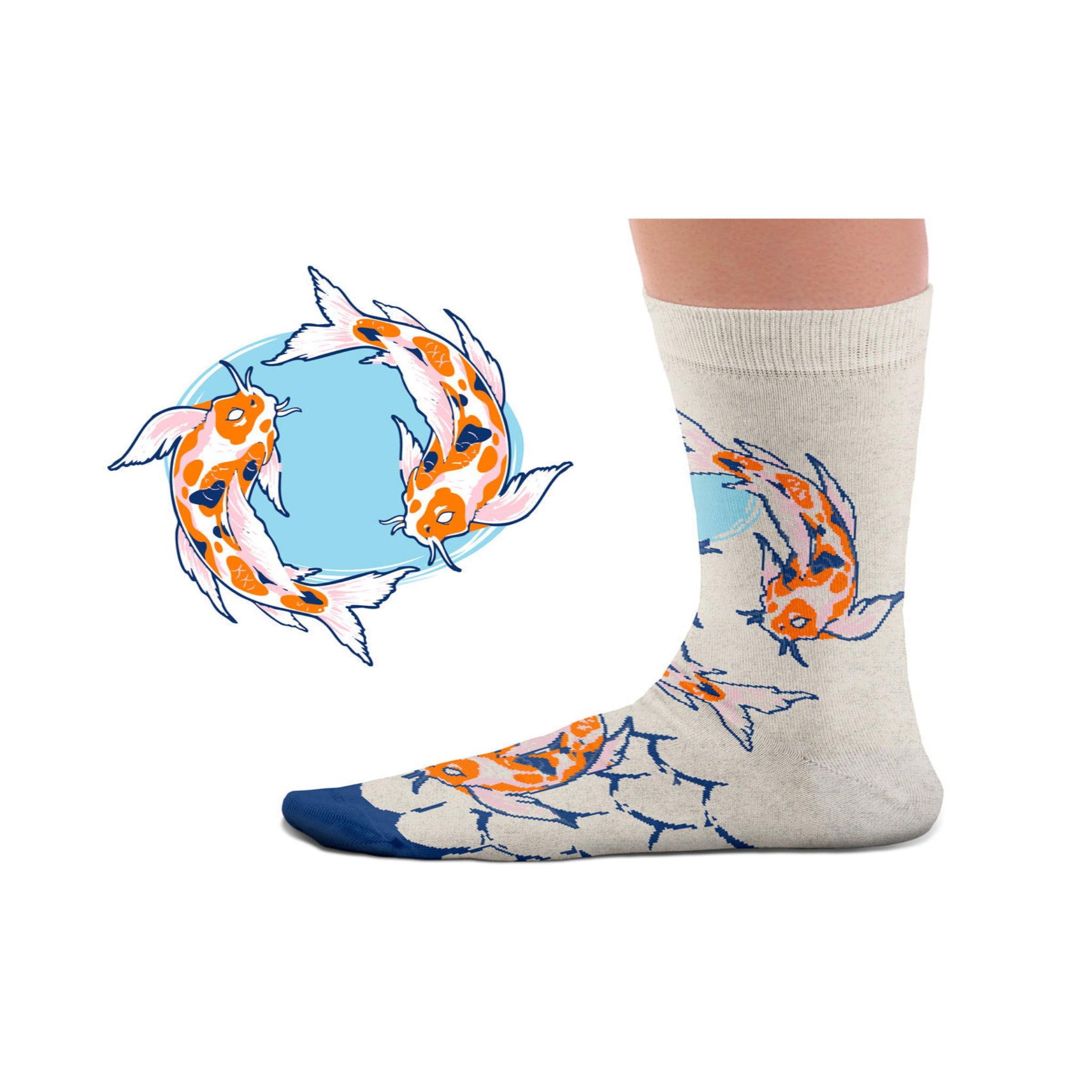 Voir la diapositive 3 : SOCK AFFAIRS Chaussettes tatouage carpes koï