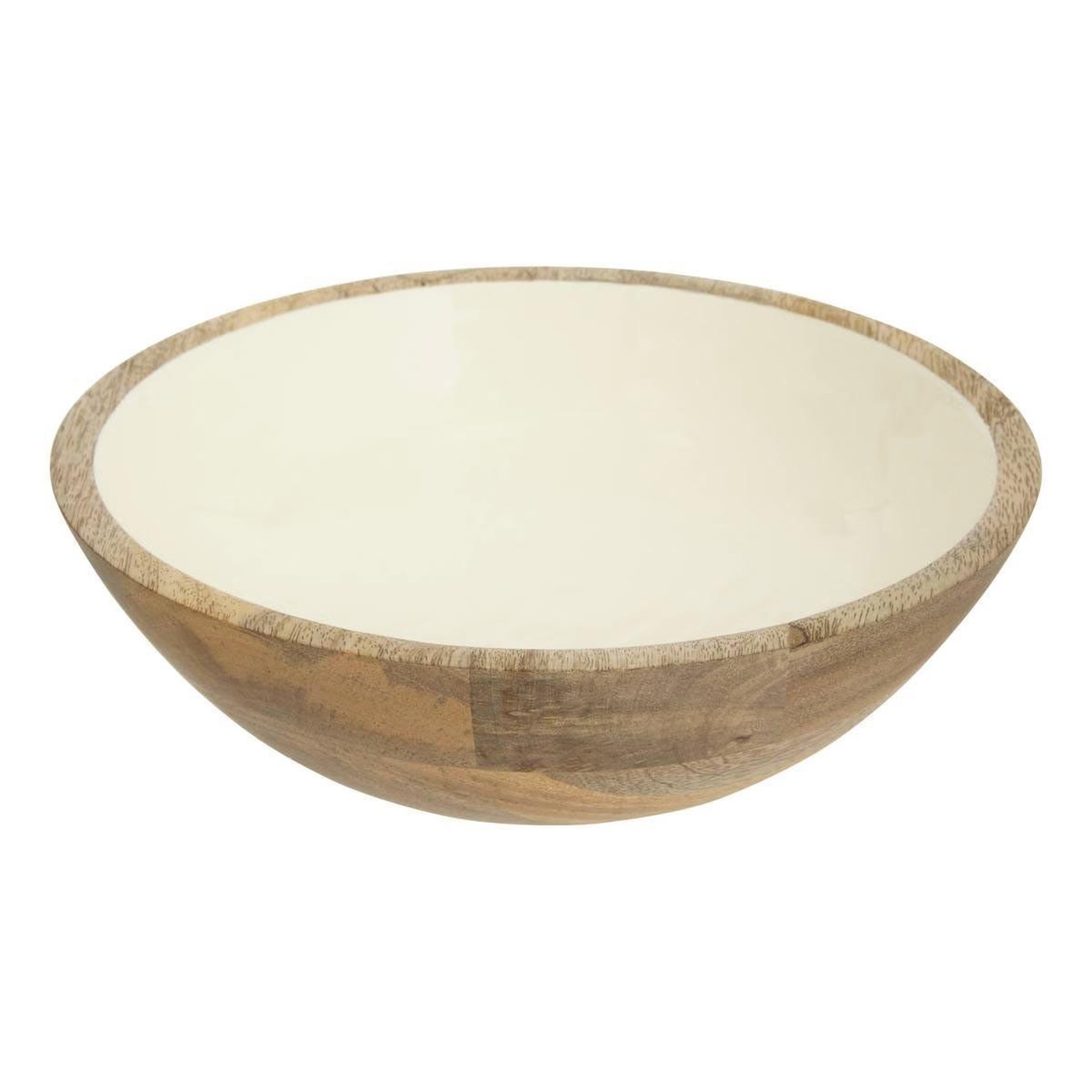 SECRET DE GOURMET Saladier en bois  inaya  25cm blanc