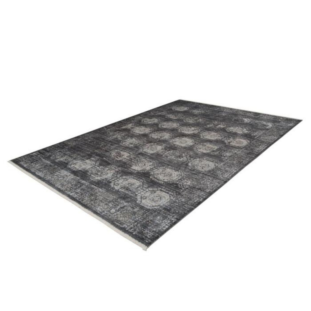Paris Prix Tapis Vintage à Franges  Baroque VII  Anthracite