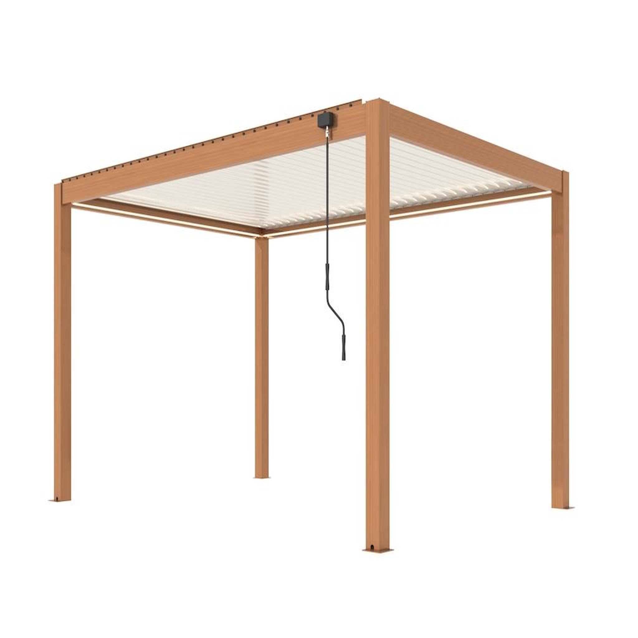 Proloisirs Pergola Bioclimatique Mira 3x4 - Aluminium - Heat et Crème - Solaire