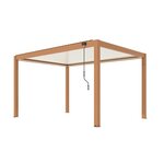 Proloisirs Pergola Bioclimatique Mira 3x4 - Aluminium - Heat et Crème - Solaire