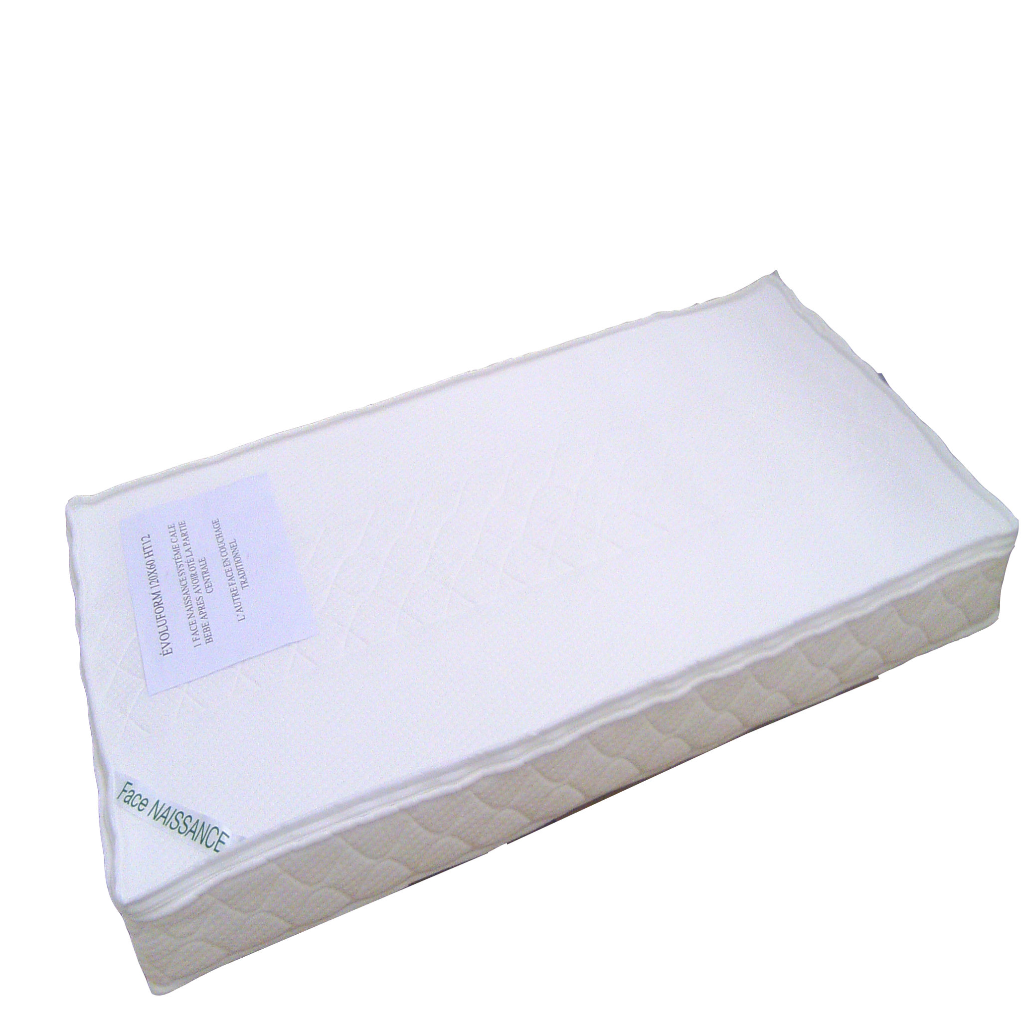 Voir la diapositive 1 : Matelas bébé mousse Evoluform 60x120 cm 