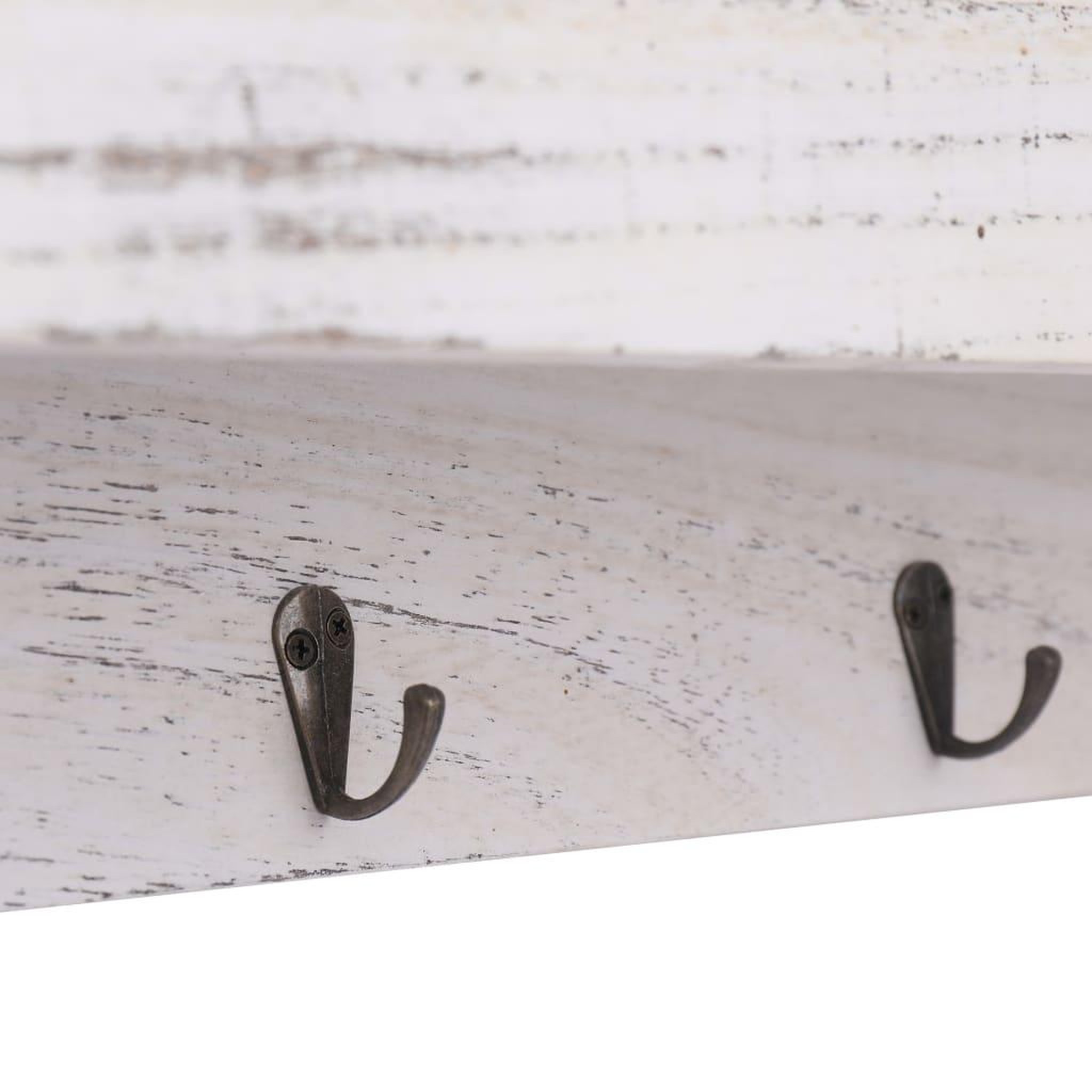 Voir la diapositive 5 : VIDAXL Porte-manteau mural Blanc 50x10x23 cm Bois