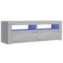 Voir la diapositive 2 : VIDAXL Meuble TV avec lumieres LED sonoma gris 120x35x40 cm