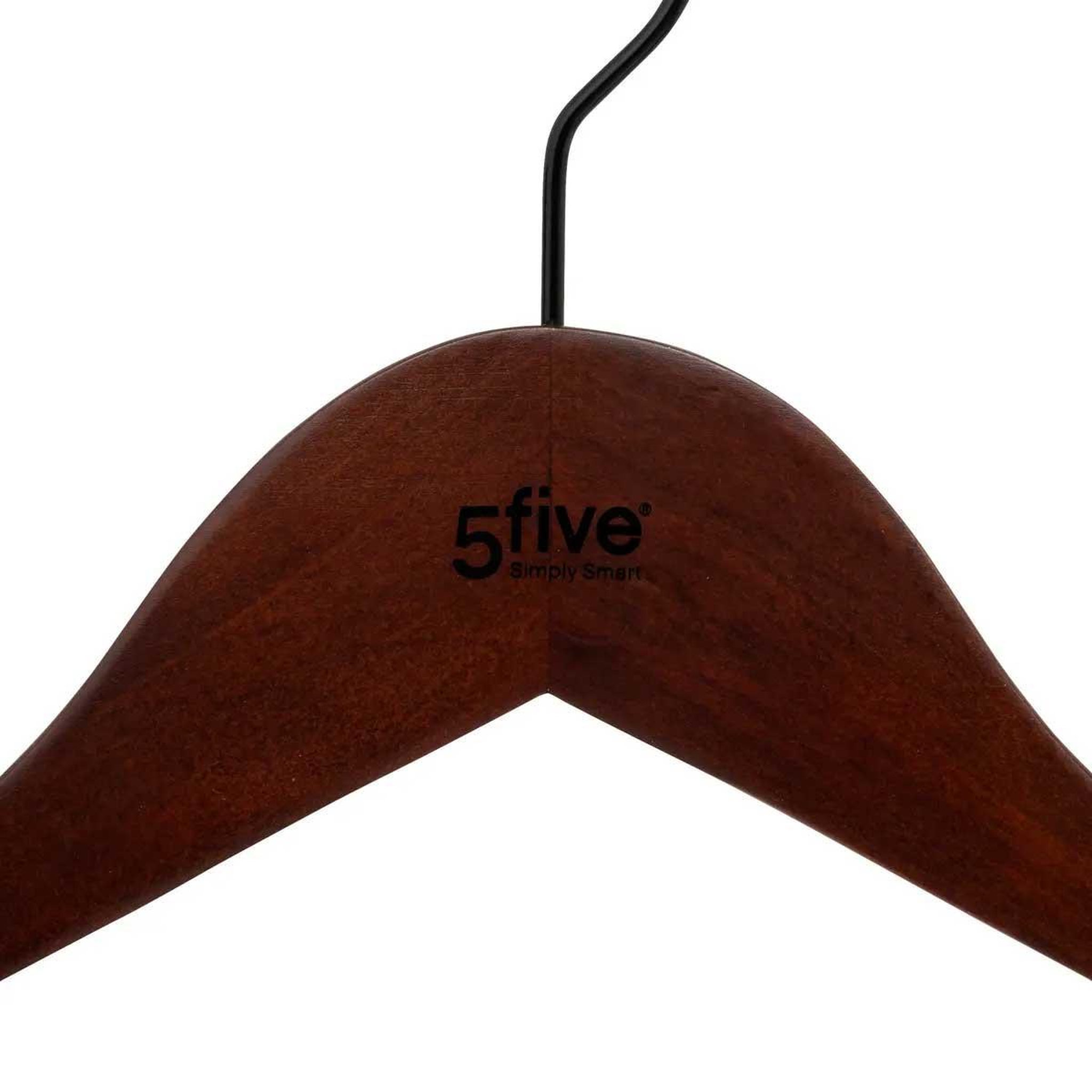 Voir la diapositive 2 : FIVE Cintre pour veste en bois  vintage  45cm marron