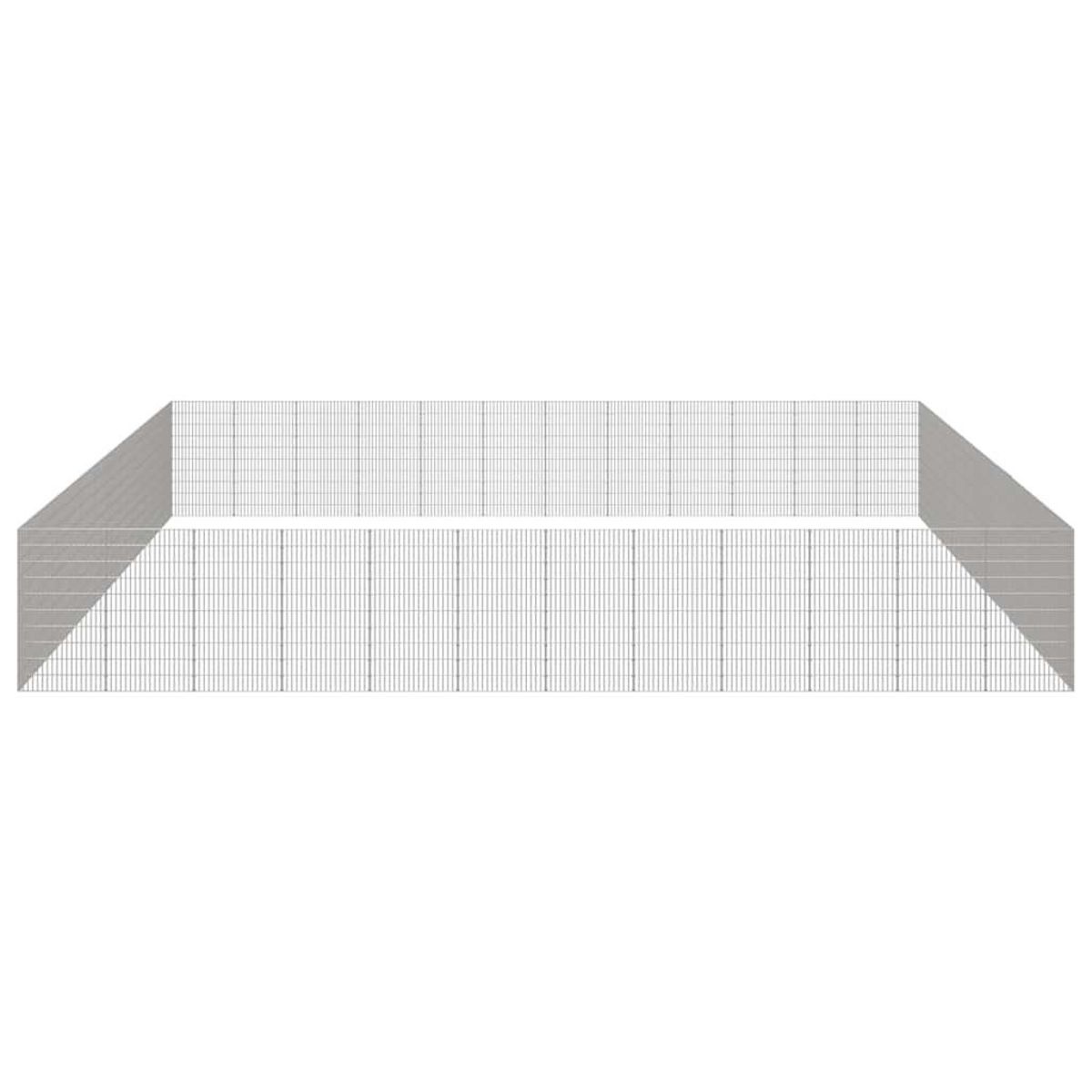 VIDAXL Enclos d'animaux en liberte 48panneaux 54x100 cm fer galvanise