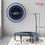 Voir la diapositive 3 : HOMCOM Trampoline Fitness 114cm guidon réglable 5 positions charge max. 150Kg acier PP noir bleu